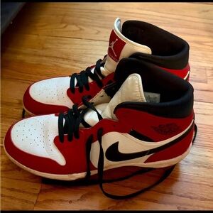 Nike Red and White Athletic Shoes